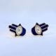 925 Sterling Silver Hamsa Protection Stud Earrings